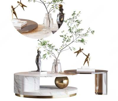 现代轻奢茶几3D模型下载